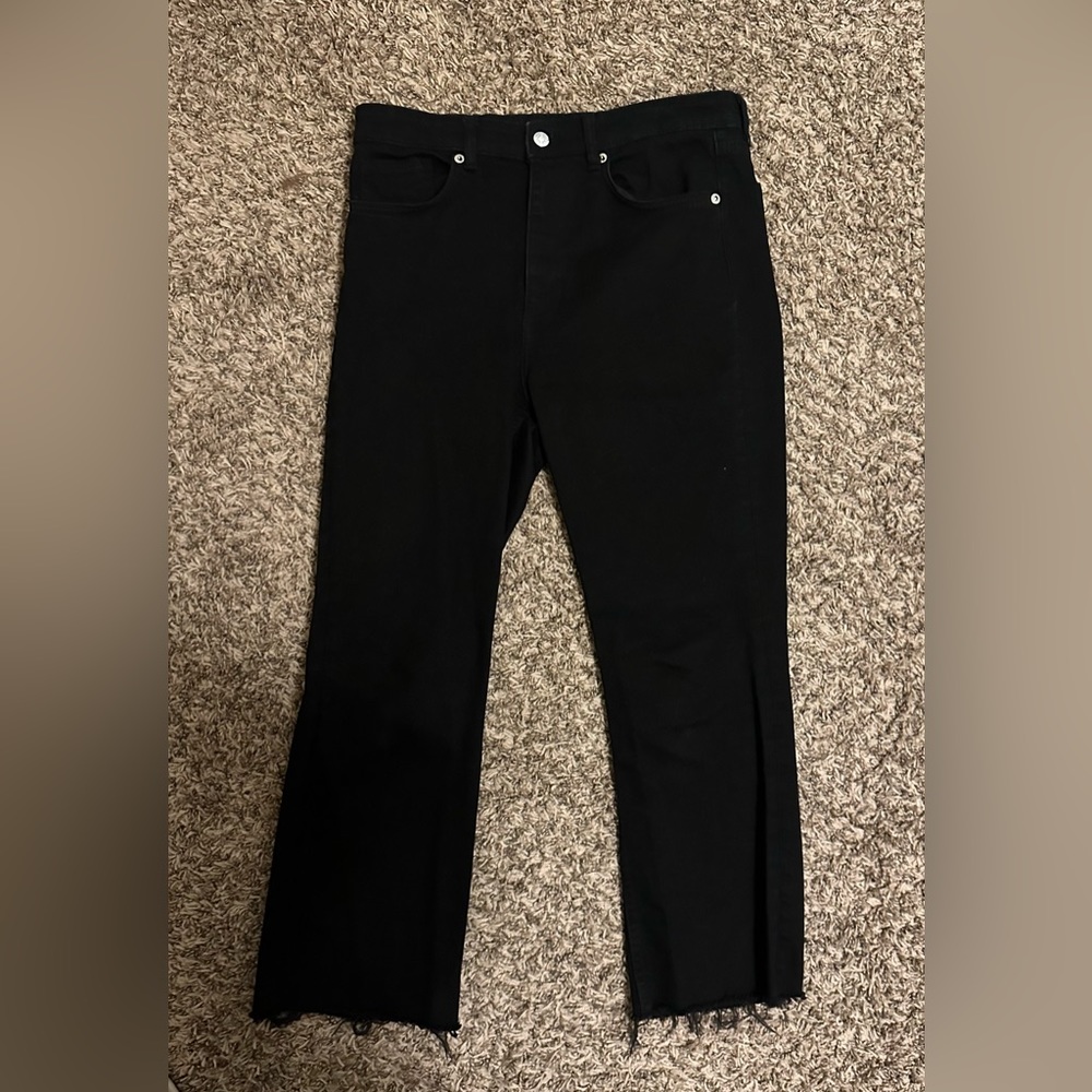 Zara mid-rise flare black jeans!